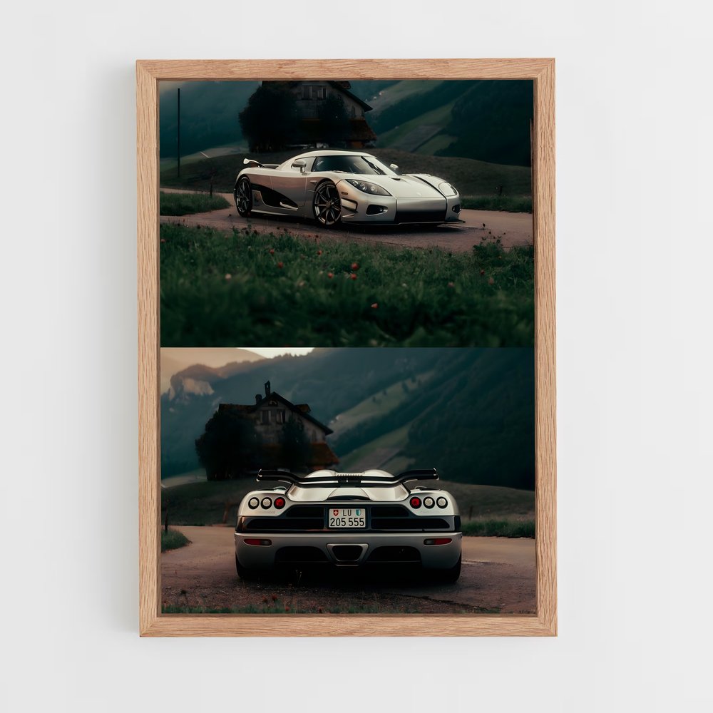 Poster Route d'Exception – affiche Koenigsegg (vue 4)